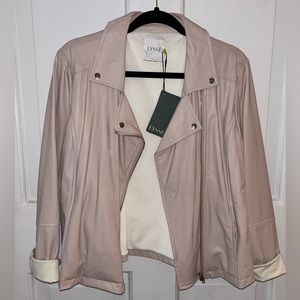 LYSSE Mauve Vegan Leather Jacket Size L NBW NWT